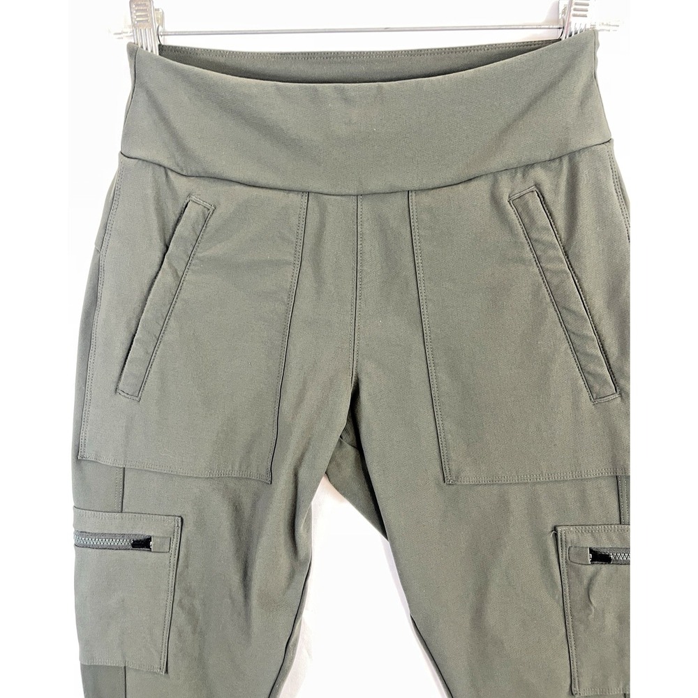 Athleta Headlands Hybrid Cargo Tight Leggings Peat Zippered Pockets S ize 4 - Picture 2 of 14